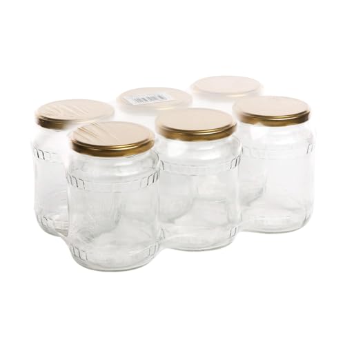 WYSKONT Gläser mit Deckel - Einmachgläser mit Schraubdeckel - Marmeladengläser - Honiggläser - Weckgläser - 720ml - 56 Stück von WYSKONT