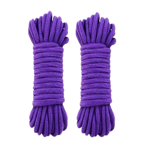 WYSUMMER 8mm Baumwollseil Baumwollkordel,2Rollen 10meter Weiches Baumwollknoten-Bindeseil Twisted Mooring Rope aus Baumwolle (Violett) von WYSUMMER