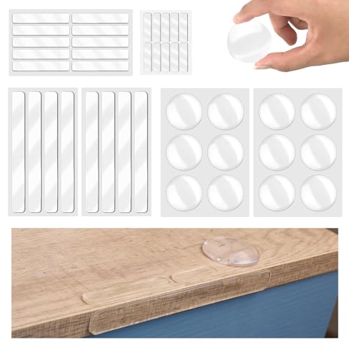 Silikon Gummipuffer Pads, 40Stück Stabil & rutschfest Elastikpuffer, Transparente Möbel-Stoßleisten, Sound & Impact Dämpfung Schutzpuffer, Selbstklebende Türpuffer, Gumminoppen für Glasplatten von WYTNB