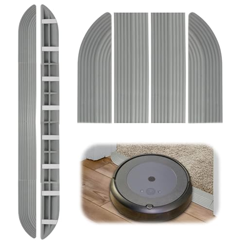Vakuumroboter Schwellenrampengruppe, Schwellenwert Ramp Matte Türschwelle, Universal Sweeper Türschwelle, Step Ramp Klettermatte Kit, Tür Roboter Staubsauger Rampe für Xiaomi für Narwal(Grau) von WYTNB