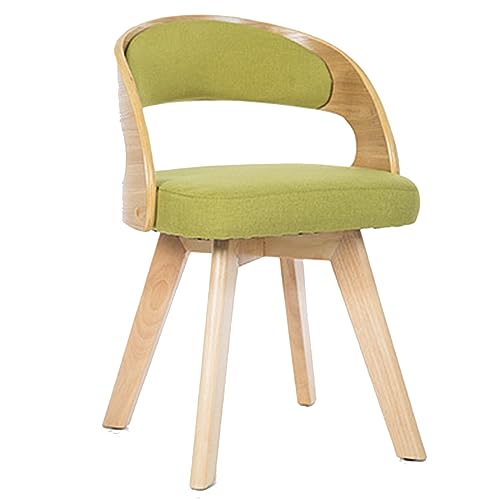 Gepolsterter Esszimmerstühle mit Rückenlehne - Eleganter Drehstuhl Moderner Stuhl Holzbeine für stilvolle Küche und Esszimmer Dekor von WYWL