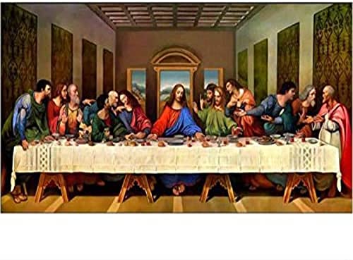 WYWQN Diamantmalerei Jesus Letztes Abendmahl 5D Full Square Diamond Daimond Painting Diamond Bestickter Kreuzstich Handarbeit 50x60CM von WYWQN