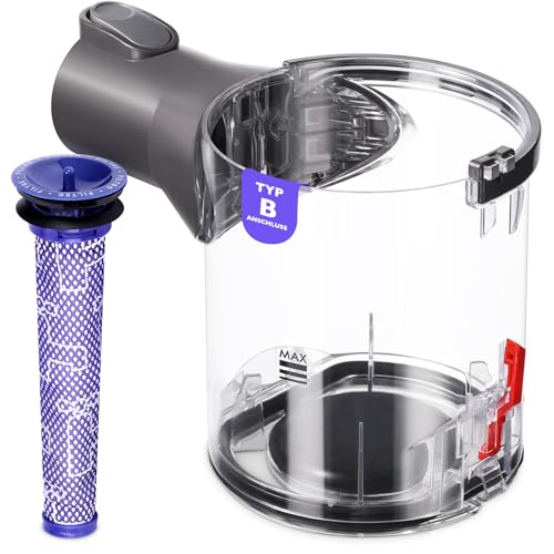 Behälter für Dyson V6 Absolute V6 Total Clean DC72 DC59 Motorhead Staubsauger Staubbehälter, B Schnittstelle Staubbecher V6 Bin Ersatzteile, Teile-Nr. 966080-01 von WYWY.Wide