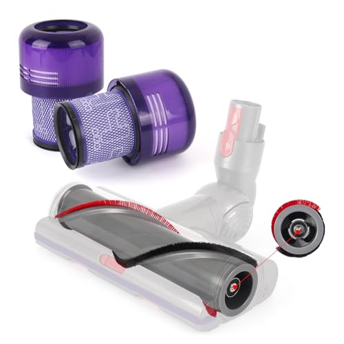 Bürstenrolle + HEPA Post Filter kompatibel mit Dyson V11 Animal, V11 Torque Drive, V15 Detect Ersatzteile für Akku Staubsauger, für 970013-02 970100-05 969331-01 von WYWY.Wide