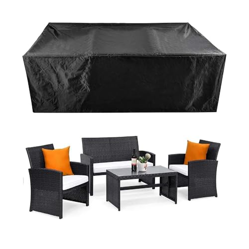 Abdeckung Gartenmöbel Winterfest, Wasserdichter, staubdichter und schneefester rechteckiger Terrassenmöbelschutz, geeignet für Terrassentische und -stühle im Freien,(81x81x73cm) von WYWY