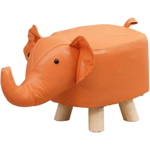 Fußhocker mit Tiermotiv,Fußhocker mit weichem Kissen und rutschfesten Füßen, niedriger Hocker für Kinder und Erwachsene, geeignet für Schlafzimmer, Wohnzimmer oder Eingangsbereich, Kindergeschenk(Oran von WYWY