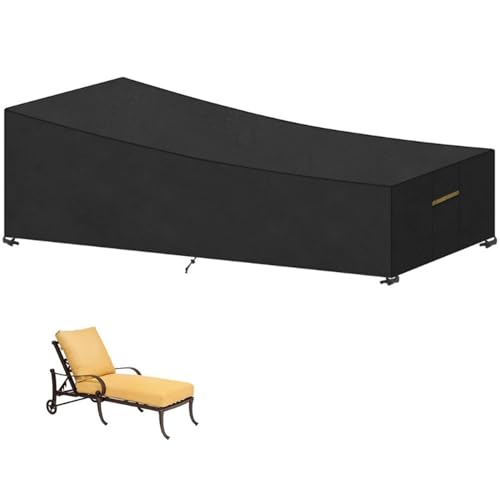 Gartenliege Abdeckung Wasserdicht, Abdeckung für Liegestühle im Freien, UV-Schutz, langlebig und praktisch, sonnen- und staubdicht, für alle Jahreszeiten geeignet(200x70x40/75cm) von WYWY