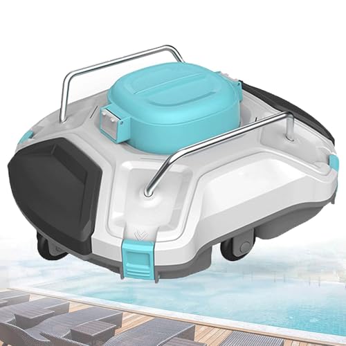 Kabelloser Poolroboter – hält 120 Minuten, LED-Anzeige, selbstparkend | Automatischer Poolsauger für oberirdischen Pool von WYWY