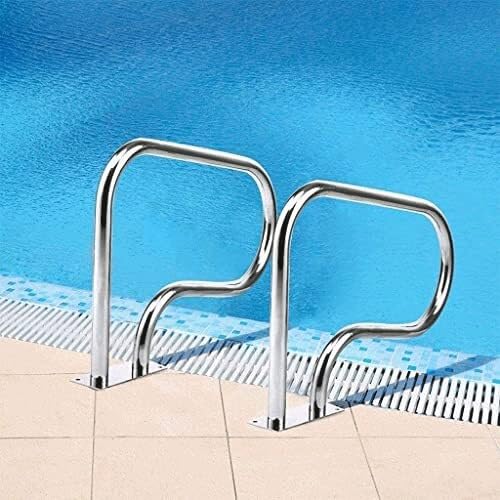 Pool-Handlauf, Edelstahl, robust, Sicherheits-Haltegriff, Leiter, Handläufe mit Griffabdeckung für Innenpool, Spa, Wasserpark (2 Stück) von WYWY