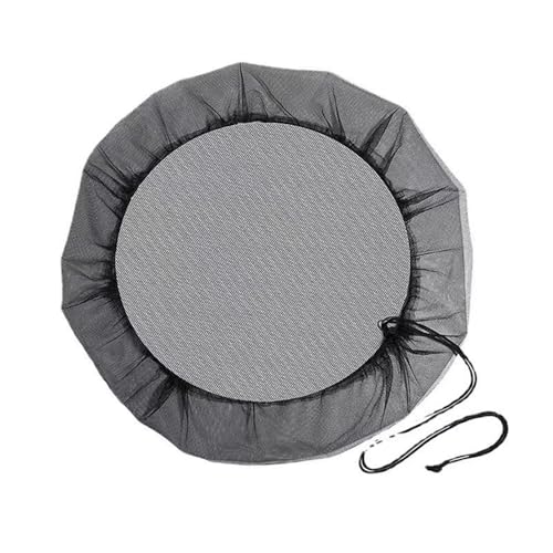 Regentonnen Netz, 10 Stück Regentonnennetze mit Kordelzug, Schutzhüllen für Wassersammeltonnen zum Verhindern von Laubfall an Gartentraufen im Freien(50cm) von WYWY