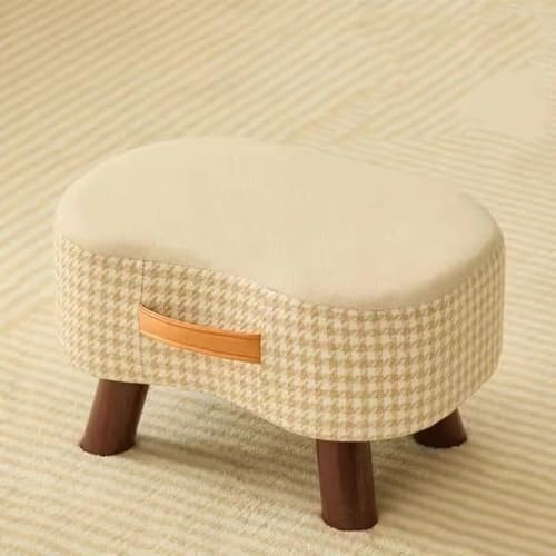 WYWY Fußhocker aus Stoff, Schuhbank aus Stoff für den Eingangsbereich, stapelbares Design, kein Zusammenbau erforderlich, mit tragbarem Griff, geeignet für Flure und Wohnzimmer(Beige) von WYWY