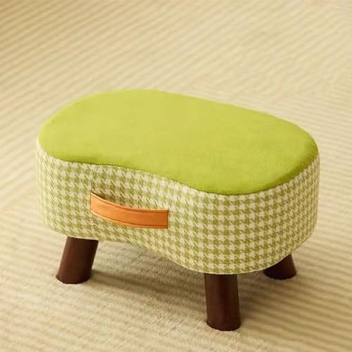 WYWY Fußhocker aus Stoff, Schuhbank aus Stoff für den Eingangsbereich, stapelbares Design, kein Zusammenbau erforderlich, mit tragbarem Griff, geeignet für Flure und Wohnzimmer(Green) von WYWY