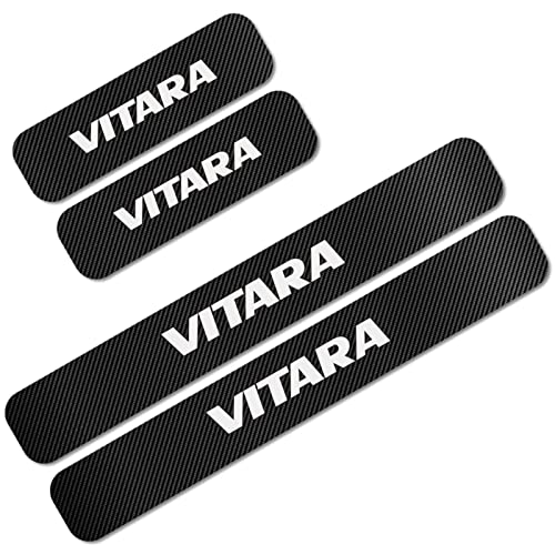 4 Stück Auto Kohlefaser Einstiegsleisten TüRschweller Aufkleber, für Suz-uki Vitara AntiKratz Schutzleisten Kick Plates Schutz, Abnutzungs Türschwellen Abdeckung Protector Tuning Styling Zubehör 4 Stück Auto Kohlefaser Einstiegsleisten TüRschweller Aufkleber, für Suz-uki Vitara AntiKratz Schutzleisten Kick Plates Schutz, Abnutzungs Türschwellen Abdeckung Protector Tuning Styling Zubehör von WYXAXNM