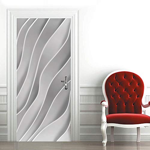 3D Türtapete Türaufkleber Selbstklebend Türfolie Poster Fototapete Türbilder Türtattoos Wasserdichte Tür Stickers für Kinderzimmer Wohnzimmer Badezimmer 100x200 cm Weiß&Abstract 3D Türtapete Türaufkleber Selbstklebend Türfolie Poster Fototapete Türbilder Türtattoos Wasserdichte Tür Stickers für Kinderzimmer Wohnzimmer Badezimmer 100x200 cm Weiß&Abstract von WYXWZ