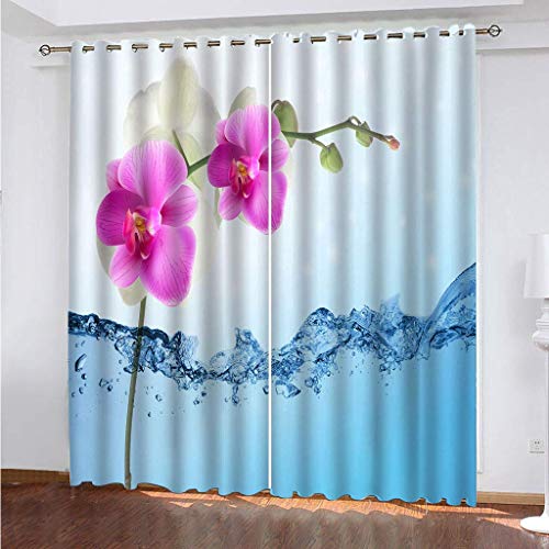 Verdunkelungsvorhänge Thermo Gardinen Blickdicht mit Ösen 3D 2er set Akustik UV Schutz Vorhang Deko Wohnzimmer Schlafzimmer Kinderzimmer Jugendzimmer 2 Stück x 132 Breite x 200 cm Höhe Elegante Blumen Verdunkelungsvorhänge Thermo Gardinen Blickdicht mit Ösen 3D 2er set Akustik UV Schutz Vorhang Deko Wohnzimmer Schlafzimmer Kinderzimmer Jugendzimmer 2 Stück x 132 Breite x 200 cm Höhe Elegante Blumen von WYXWZ