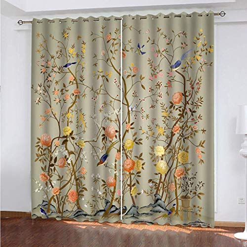Verdunkelungsvorhänge Thermo Gardinen Blickdicht mit Ösen 3D 2er set Akustik UV Schutz Vorhang Deko Wohnzimmer Schlafzimmer Kinderzimmer Jugendzimmer 2 Stück x 132 Breite x 200 cm Höhe Elegante Blumen Verdunkelungsvorhänge Thermo Gardinen Blickdicht mit Ösen 3D 2er set Akustik UV Schutz Vorhang Deko Wohnzimmer Schlafzimmer Kinderzimmer Jugendzimmer 2 Stück x 132 Breite x 200 cm Höhe Elegante Blumen von WYXWZ