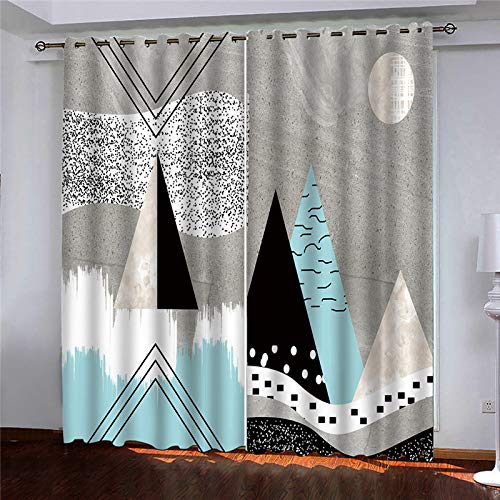 WYXWZ Gardinen Vorhang Blickdicht Ösen Fenster Verdunkelungsvorhang Lichtundurchlässige Ösenvorhang UV Schutz für Schlafzimmer Geräuschreduzierung 2er Set, 2 Stück x 140 B x 160 cm H Grau & Abstrakt WYXWZ Gardinen Vorhang Blickdicht Ösen Fenster Verdunkelungsvorhang Lichtundurchlässige Ösenvorhang UV Schutz für Schlafzimmer Geräuschreduzierung 2er Set, 2 Stück x 140 B x 160 cm H Grau & Abstrakt von WYXWZ