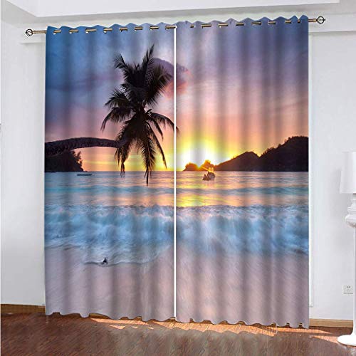 WYXWZ Verdunkelungsvorhänge Thermo Gardinen Blickdicht mit Ösen 3D 2er Set Akustik UV Schutz Vorhang Deko Wohnzimmer Schlafzimmer Kinderzimmer Jugendzimmer 2 Stück x 132 B x 200 cm H Meereslandschaft WYXWZ Verdunkelungsvorhänge Thermo Gardinen Blickdicht mit Ösen 3D 2er Set Akustik UV Schutz Vorhang Deko Wohnzimmer Schlafzimmer Kinderzimmer Jugendzimmer 2 Stück x 132 B x 200 cm H Meereslandschaft von WYXWZ