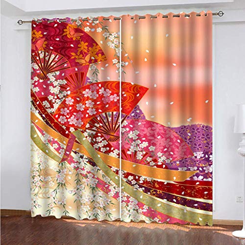 WYXWZ Verdunkelungsvorhänge Thermo Gardinen Blickdicht mit Ösen 3D 2er Set Akustik UV Schutz Vorhang Deko Wohnzimmer Schlafzimmer Kinderzimmer Jugendzimmer 2 Stück x 132 B x 200 cm H Japanischer Stil WYXWZ Verdunkelungsvorhänge Thermo Gardinen Blickdicht mit Ösen 3D 2er Set Akustik UV Schutz Vorhang Deko Wohnzimmer Schlafzimmer Kinderzimmer Jugendzimmer 2 Stück x 132 B x 200 cm H Japanischer Stil von WYXWZ
