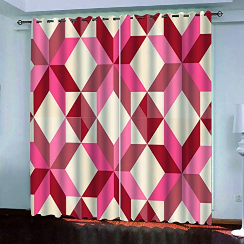 WYXWZ Verdunkelungsvorhänge Thermo Gardinen Blickdicht mit Ösen 3D 2er Set Akustik UV Schutz Vorhang Deko Wohnzimmer Schlafzimmer Kinderzimmer Jugendzimmer 2 Stück x 168 B x 229 cm H Rot Geometrisch WYXWZ Verdunkelungsvorhänge Thermo Gardinen Blickdicht mit Ösen 3D 2er Set Akustik UV Schutz Vorhang Deko Wohnzimmer Schlafzimmer Kinderzimmer Jugendzimmer 2 Stück x 168 B x 229 cm H Rot Geometrisch von WYXWZ