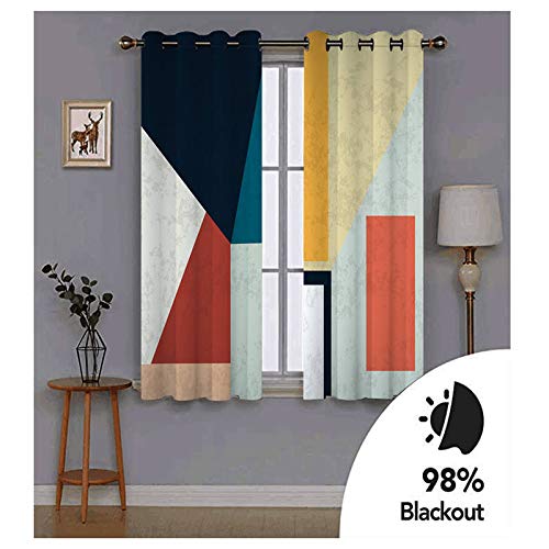 WYXWZ Verdunklungsvorhänge Vorhänge Blickdicht Thermovorhang Kälteschutz mit Ösen 2er Set Schlafzimmer Thermal Curtains Blackout Thermo Wärmeisolierend 2 x 132 B x 225 cm H Geometrische Patterns WYXWZ Verdunklungsvorhänge Vorhänge Blickdicht Thermovorhang Kälteschutz mit Ösen 2er Set Schlafzimmer Thermal Curtains Blackout Thermo Wärmeisolierend 2 x 132 B x 225 cm H Geometrische Patterns von WYXWZ