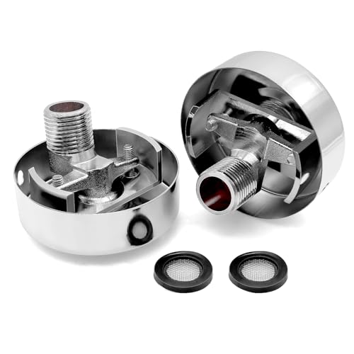 WYYFXY® 2 Stück Duscharmatur Adapter Verstellbar 1/2 auf 3/4 Außengewinde Standard Duschhahn Adapter Kupfer Universal S Anschluss Duschkopf Adapter für Einstellen Wasserventils von WYYFXY
