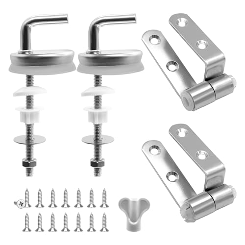 WYYFXY® 2 Stück Wc Sitz Scharniere, Wc Sitz Ersatzteile Wc Deckel Befestigung Toilettensitz Universal Edelstahl Scharnier für Toilettensitz Toilettendeckel von WYYFXY