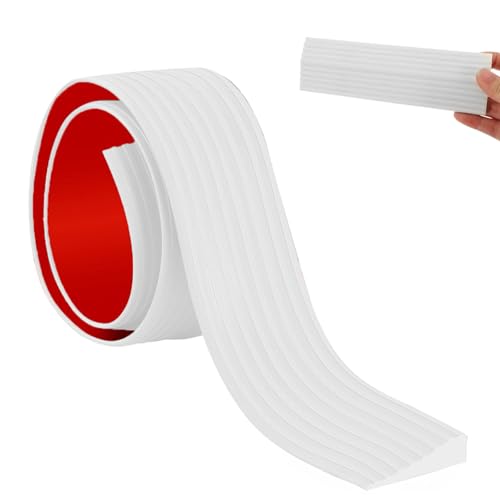Türschwellenrampe, 1,6cm Hohe Schwelle Übergangsschiene, Türschwellenrampe Selbstklebend, Selbstklebende Rutschfeste Mobilitätsrollerrampen, für Unterstützter Kehrroboter, Eingang, Weiß Türschwellenrampe, 1,6cm Hohe Schwelle Übergangsschiene, Türschwellenrampe Selbstklebend, Selbstklebende Rutschfeste Mobilitätsrollerrampen, für Unterstützter Kehrroboter, Eingang, Weiß von WYYHQO