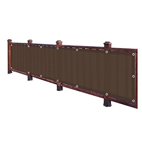 WYYZH Windschutznetz Stall Sichtschutznetz Antialterung Sonnenschirm und Staubdicht 95% Schattierungsrate 6-polig für Zaun Sichtschutz (Color : Brown, Size : 1.2x5m) von WYYZH