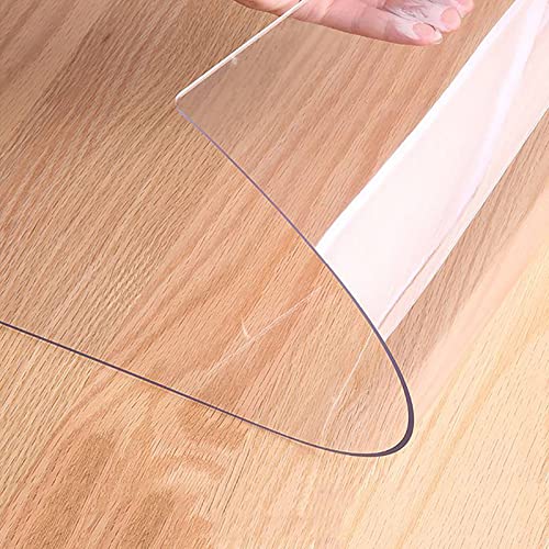 Stuhlmatte Transparent, Kratzfest Bodenschutzmatte, Bodenschutzmatte Schreibtischstuhl Bodenmatte, PVC Bodenunterlage 1.0mm Fliesenschutzmatte, Leise Rutschfest, für Büro/Küche/Garten 140x300cm A von WYZCHDM