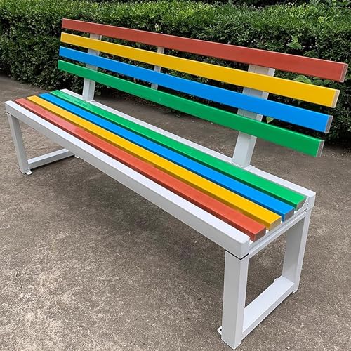 WYZCHDM Gartenbank mit Lehne 3-Sitzer Parkbank Massivholzbank Terrassenbänke, Wetterfest Robust Stabil Langlebig Gartenmöbel, für Garten Veranda Hof Außenterrassenbank Color-3 150 * 40 * 85cm von WYZCHDM