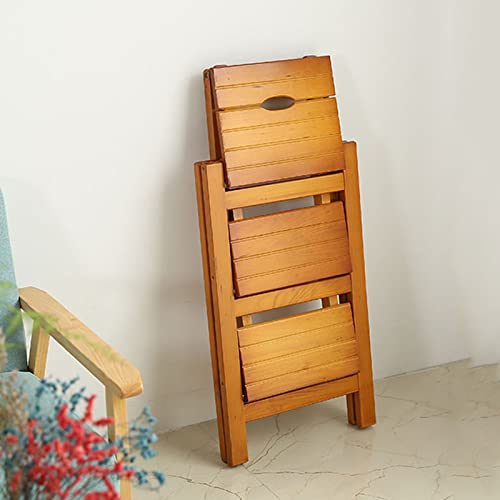WYZDCP Haushaltsleiter Tritthocker 3 Schritte Leiterstuhl Holzleiter Hocker, Falttreppenstuhl Home Küche Bibliothek Multifunktions Faltbare Stufe Hocker Leiter Rack Beweglich von WYZDCP