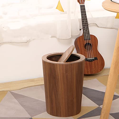 WYZDCP Müll Container Bin für Home Office Bad Puderzimmer Holz Mülleimer Modern Papier Recycling Korb von WYZDCP