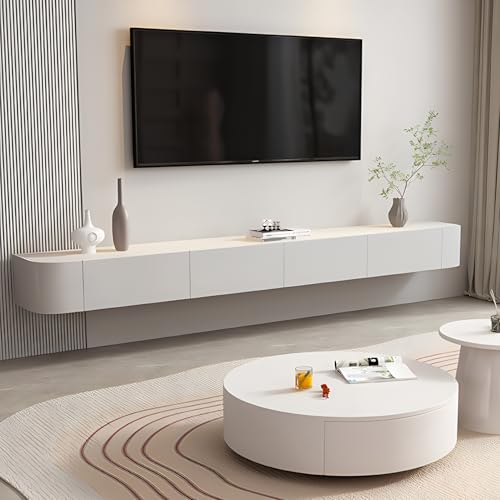 WYZSIINK Weiß 140cm TV Schrank Massivholz, TV Lowboard Mit 2 Schubladen, 1 Klappe,TV Board Hängend, Fernsehschrank Für Das Wohnzimmer, Komplett Montiert WYZSIINK Weiß 140cm TV Schrank Massivholz, TV Lowboard Mit 2 Schubladen, 1 Klappe,TV Board Hängend, Fernsehschrank Für Das Wohnzimmer, Komplett Montiert von WYZSIINK