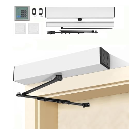 Automatischer Türantrieb/Schließer, Elektrischer Türschließer für Behinderte Menschen, Automatischer Schwingtüröffner 120° mit 2 x Fernbedienung und Druckknopf Automatischer Türantrieb/Schließer, Elektrischer Türschließer für Behinderte Menschen, Automatischer Schwingtüröffner 120° mit 2 x Fernbedienung und Druckknopf von WYmaioyis