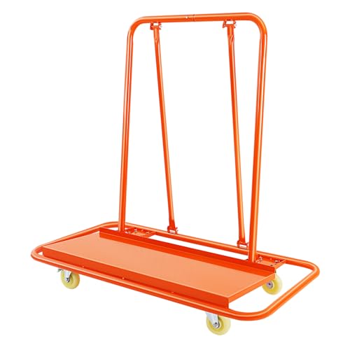 Plattenwagen Stahl Tragfähigkeit Plattentransportwagen 1000KG, Paneelwagen Rollenwagen Trolley Plattenroller Transportwagen mit 4 Rädern zum Transport Gipskartonplatten, Fenstern von WYmaioyis