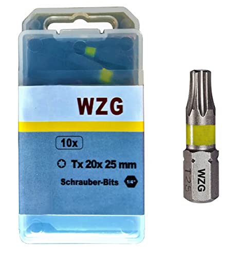 10 St Torx Bits Tx10 Tx15 Tx20 Tx25 Tx27 Tx30 Tx40 Tx50 WZG Schraubendreher bitte in der Liste die Größe wählen (T40, 10St. Box) von WZ-Gatze