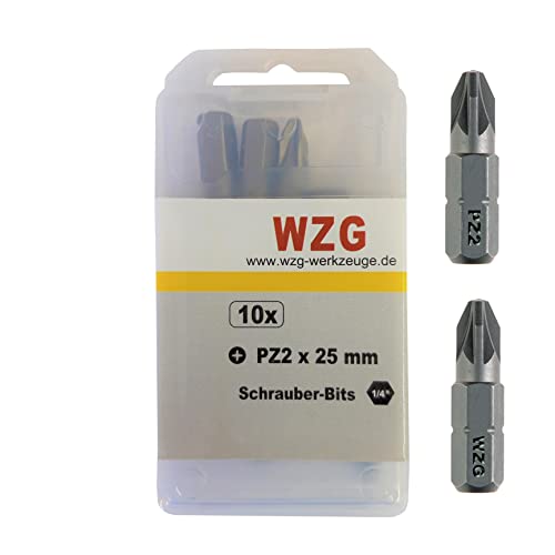 WZG PZ2 Bits 10 Stück in einer ABS Box von WZ-Gatze