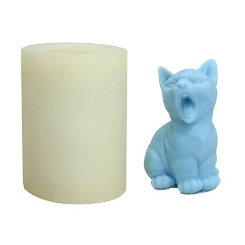 Exquisite Aromatherapys Kerzenform Gäcken Katzen Silikonform Gips Ornamente Form Kerze Maing Schimmelpilze Handwerk von WZBHCZLJ