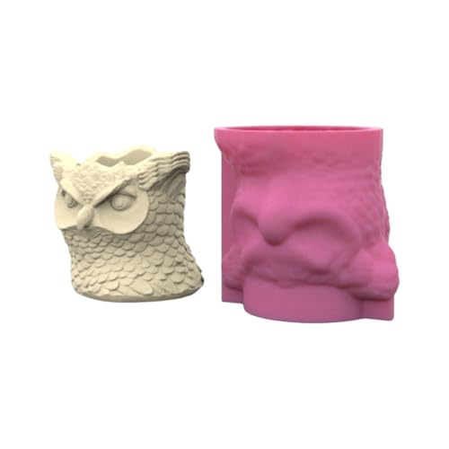 Kreative Eule Silikonform Sukkulente Töpfe Formen Beton Pflanzerform Formen Harz Crafting Formen Für Handherstellungsliebhaber von WZBHCZLJ