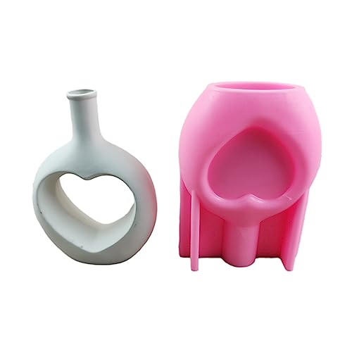 Silikonblütenpots Form Betonform Herzform Jar Form Garten Desktop Dekoration Silikon Vase Formen von WZBHCZLJ