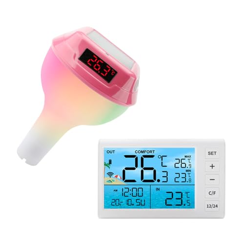 Solarz Pool Empfänger Mit LED Licht Easy Lesen Sie Digitale Drahtlose Pooltemperatursensoren von WZBHCZLJ