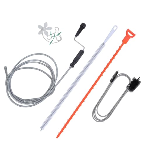 WZBHCZLJ Packung Mit 5/Set Drain Cleaner Tool 118 Zoll Spiralen 61 Zoll Pinsel 19 7 Zoll Schlange Für Heimische Sanitäranlagen Effektive Verstopfung Entfernung von WZBHCZLJ