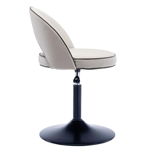 Höhenverstellbare Barhocker, Thekenhöhe, drehbare Barhocker mit Rückenlehne, PU-Ledersitz, Inselstühle für Zuhause, Küche, Bar, Esszimmer (Farbe: Grau-Orange, Größe: 44–58 cm) (Khaki 4458 cm) von WZCMCTGX