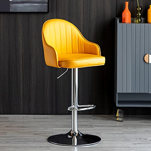 Set mit 2 Barhockern in Thekenhöhe, drehbare, verstellbare Barhocker aus PU-Leder mit Rückenlehne, moderne Barstühle für die Theke in der Küche, im Bistro, im Pub, im Esszimmer (Farbe: Schwarz + schw von WZCMCTGX