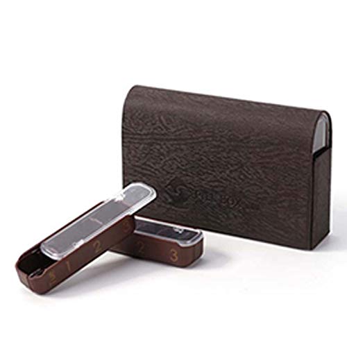 WZCXYX High-End-Ledertasche Eine Woche Pillendose Tragbare Reise-Pillendose Tragbare Pillendose Box Verpackung Lagerung Ledertasche Box Gesundheitsprodukt Aufbewahrungsbox(Color:braun) von WZCXYX