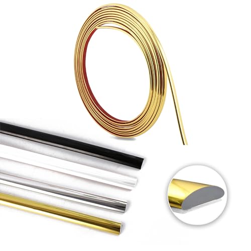 WZERHO 10M Silber Zierleisten Selbstklebend,Stuckleisten Decke,Deckenleisten Styropor,Deckenleisten Selbstklebend,Paneele Wand Selbstklebend,Zierleisten Holz (silber 10m) von WZERHO