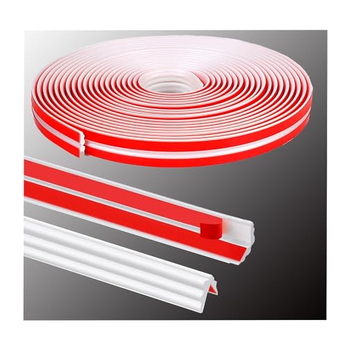 WZERHO Zierleisten Selbstklebend Weiß Wandleisten Selbstklebend Eckleiste Selbstklebend Flexible Zierleiste Selbstklebend Viertelstab,für Tischkante,Türrahmen,Wand,Fußleiste 3mx6cm von WZERHO