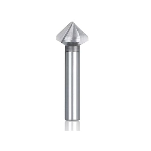 WZFC 3 Flute Countersink Drill Bit 90 Degrees HSS Chamfering Cutter High Speed Steel Metal Hole Drilling Tool, 12.4mm von WZFC