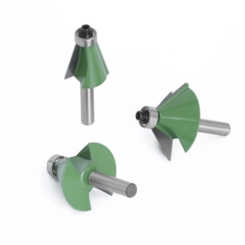 WZFC 3pcs Set 8mm Shank Chamfer Router Bits 15 22.5 30 Degree Milling Cutter For Wood Woodorking Bit Machine Tools von WZFC